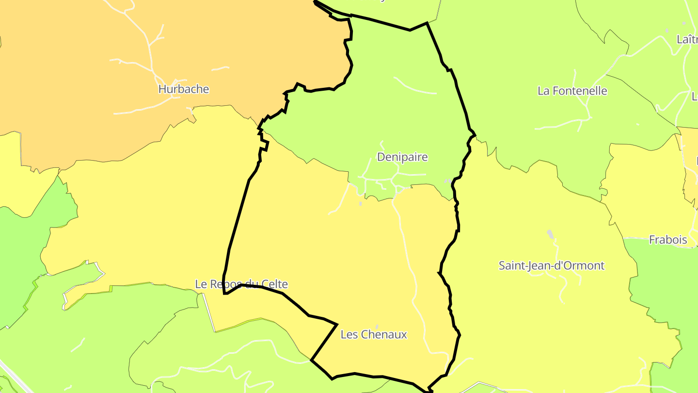 Carte des prix de l'immobilier Denipaire