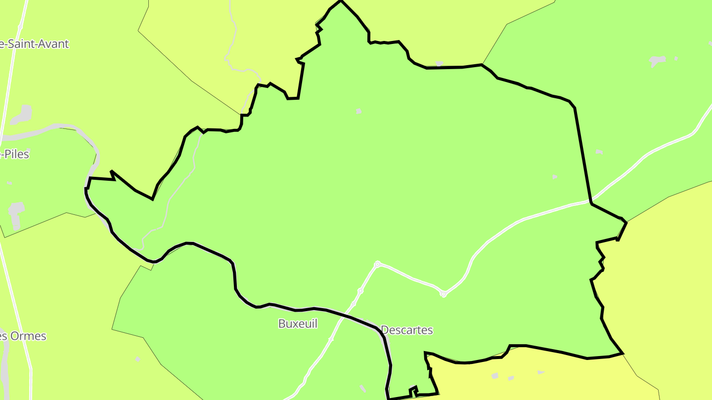 Carte des prix de l'immobilier Descartes