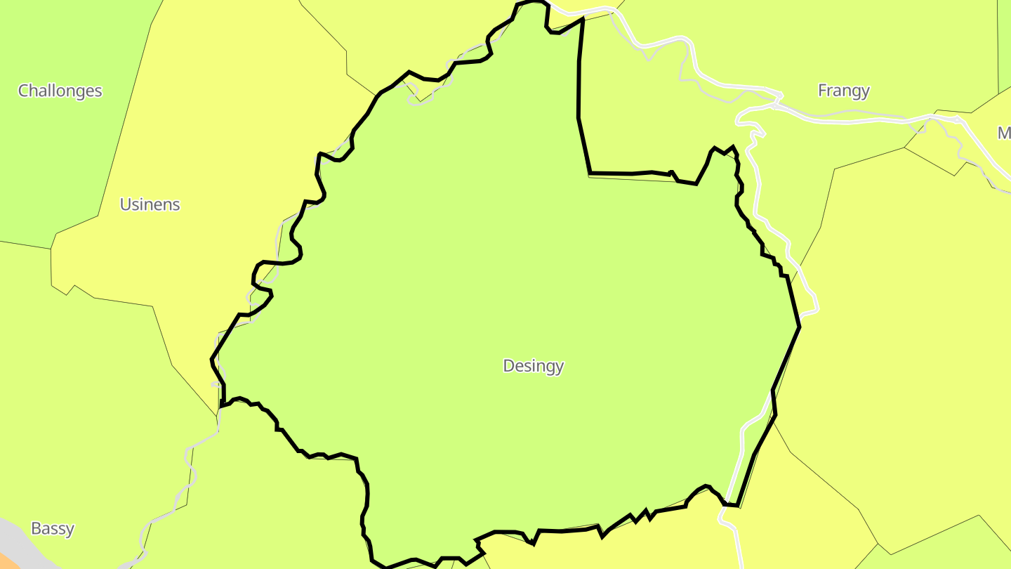 Carte des prix de l'immobilier Desingy
