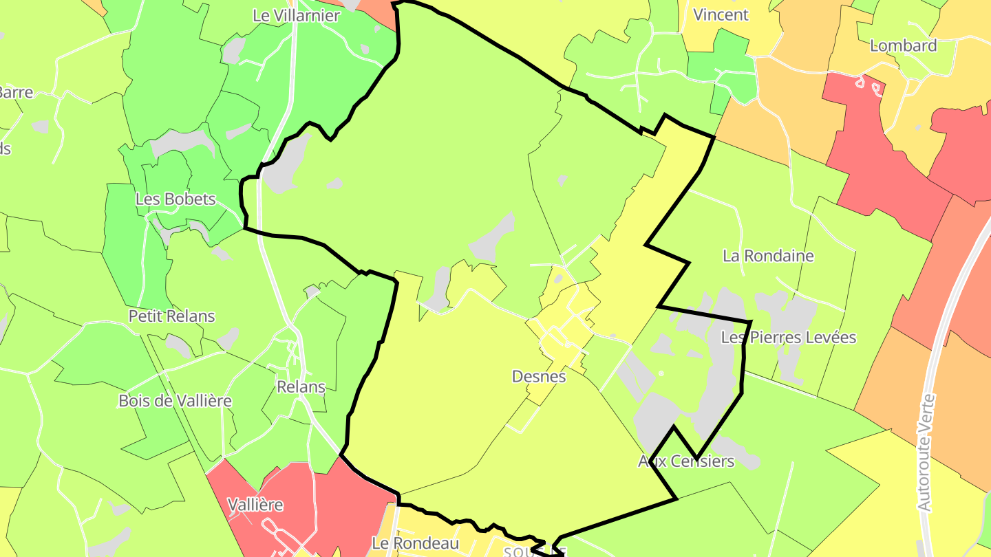 Carte des prix de l'immobilier Desnes