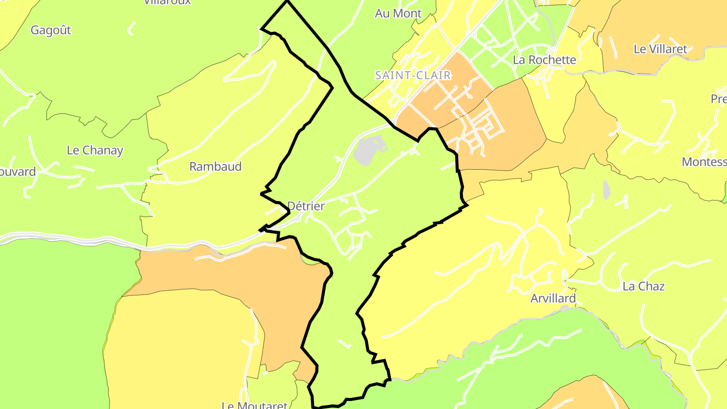 Carte des prix de l'immobilier Détrier