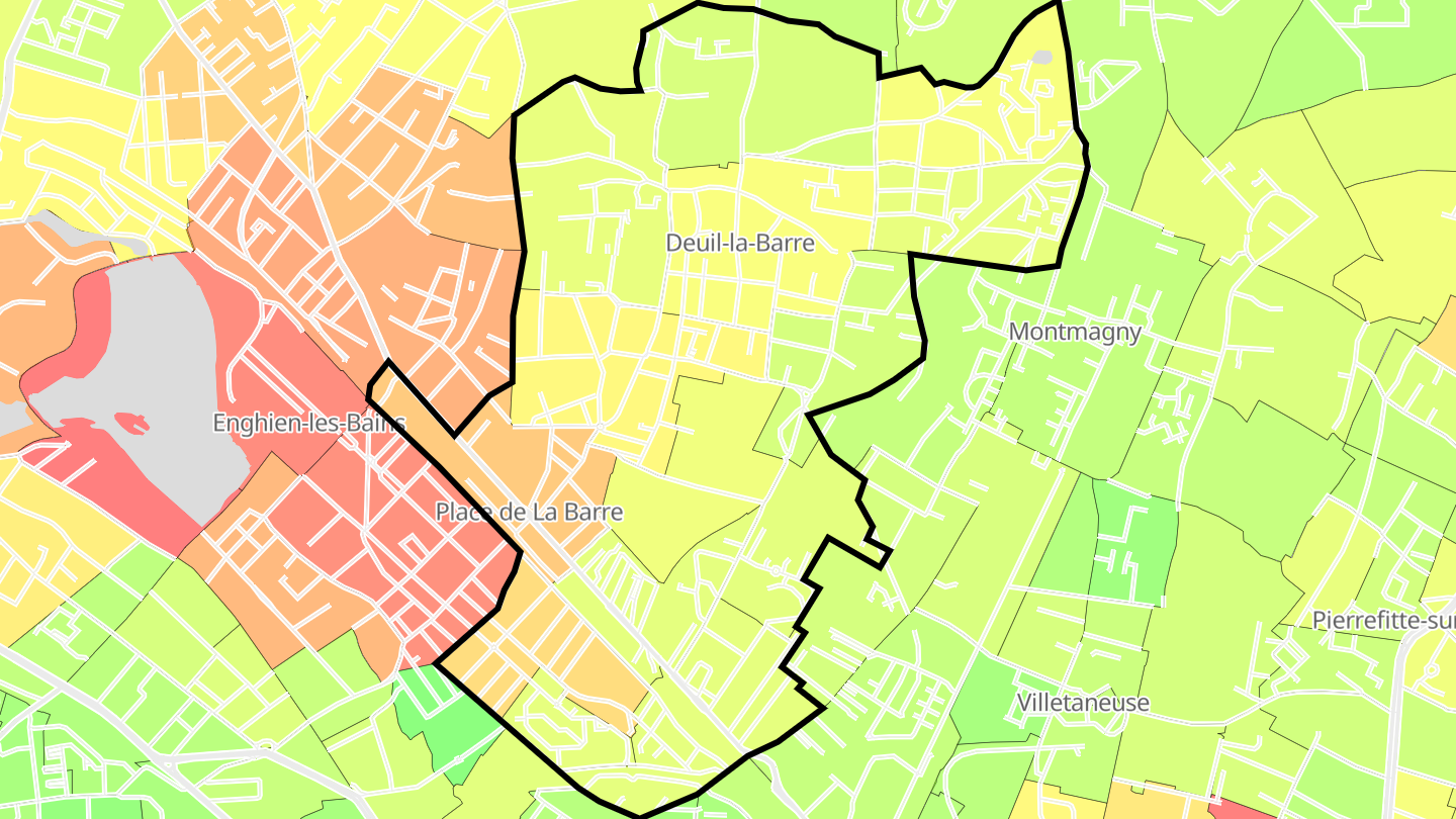Carte des prix de l'immobilier Deuil-la-Barre
