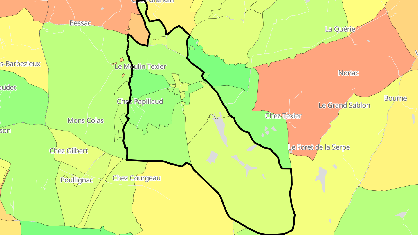Carte des prix de l'immobilier Deviat