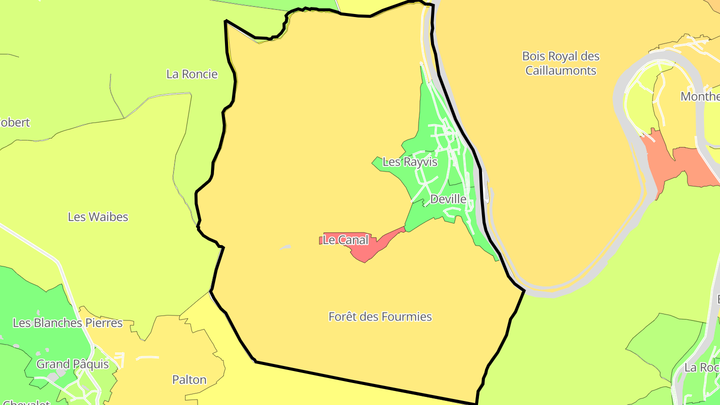 Carte des prix de l'immobilier Deville