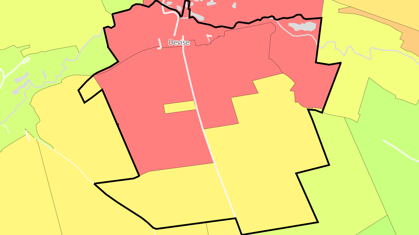 Carte des prix de l'immobilier Devise