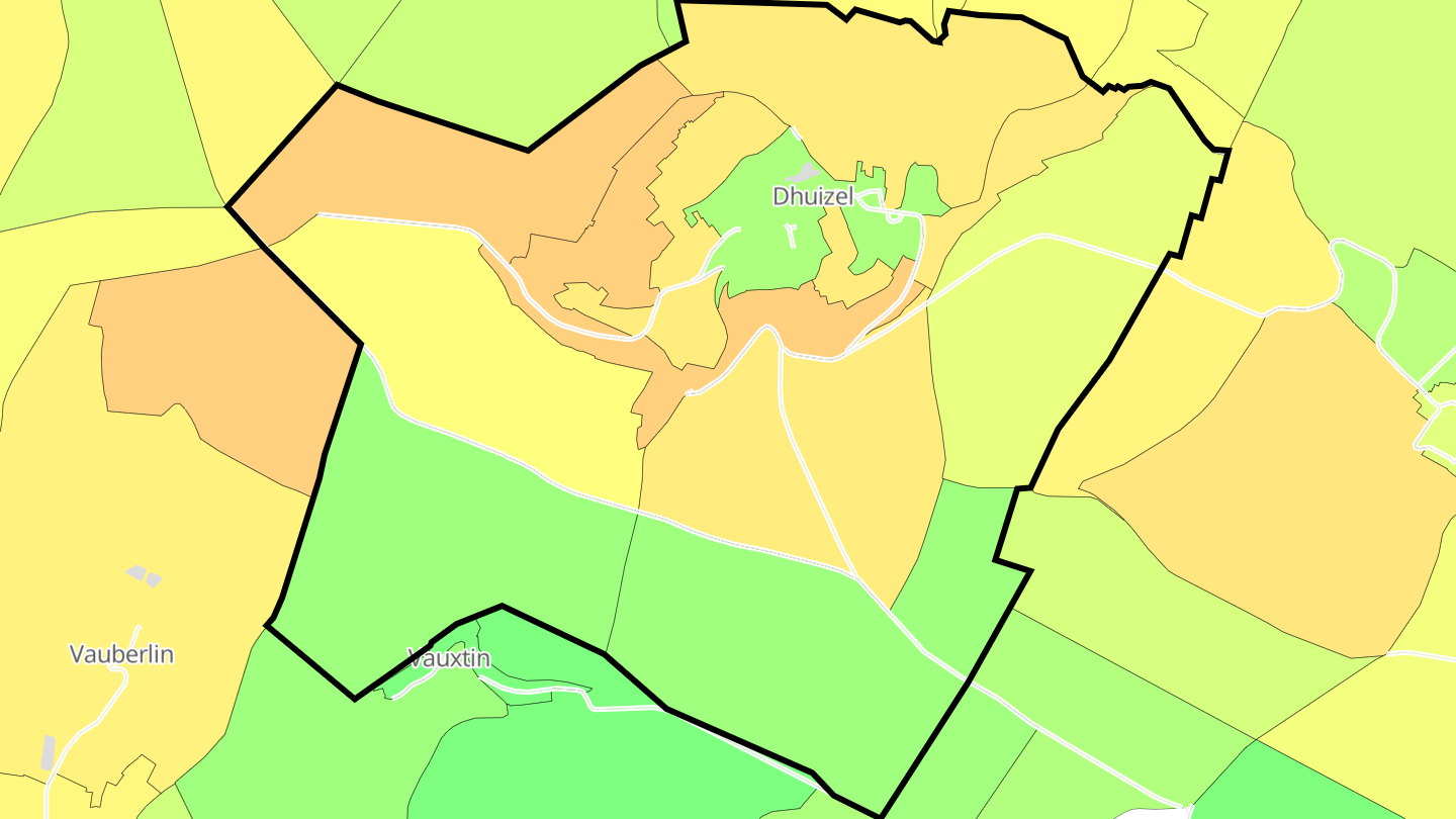 Carte des prix de l'immobilier Dhuizel