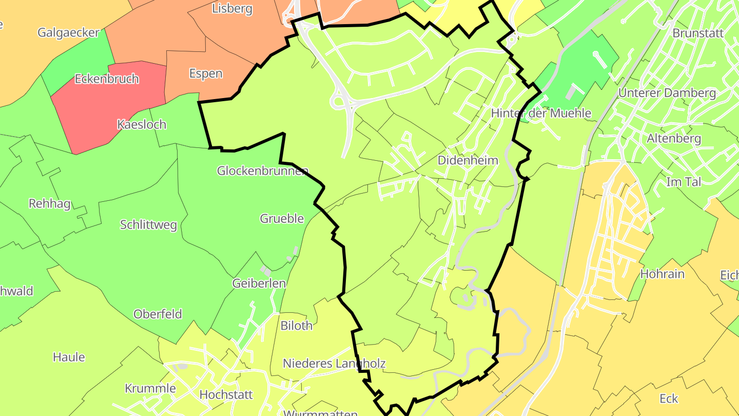 Carte des prix de l'immobilier Didenheim