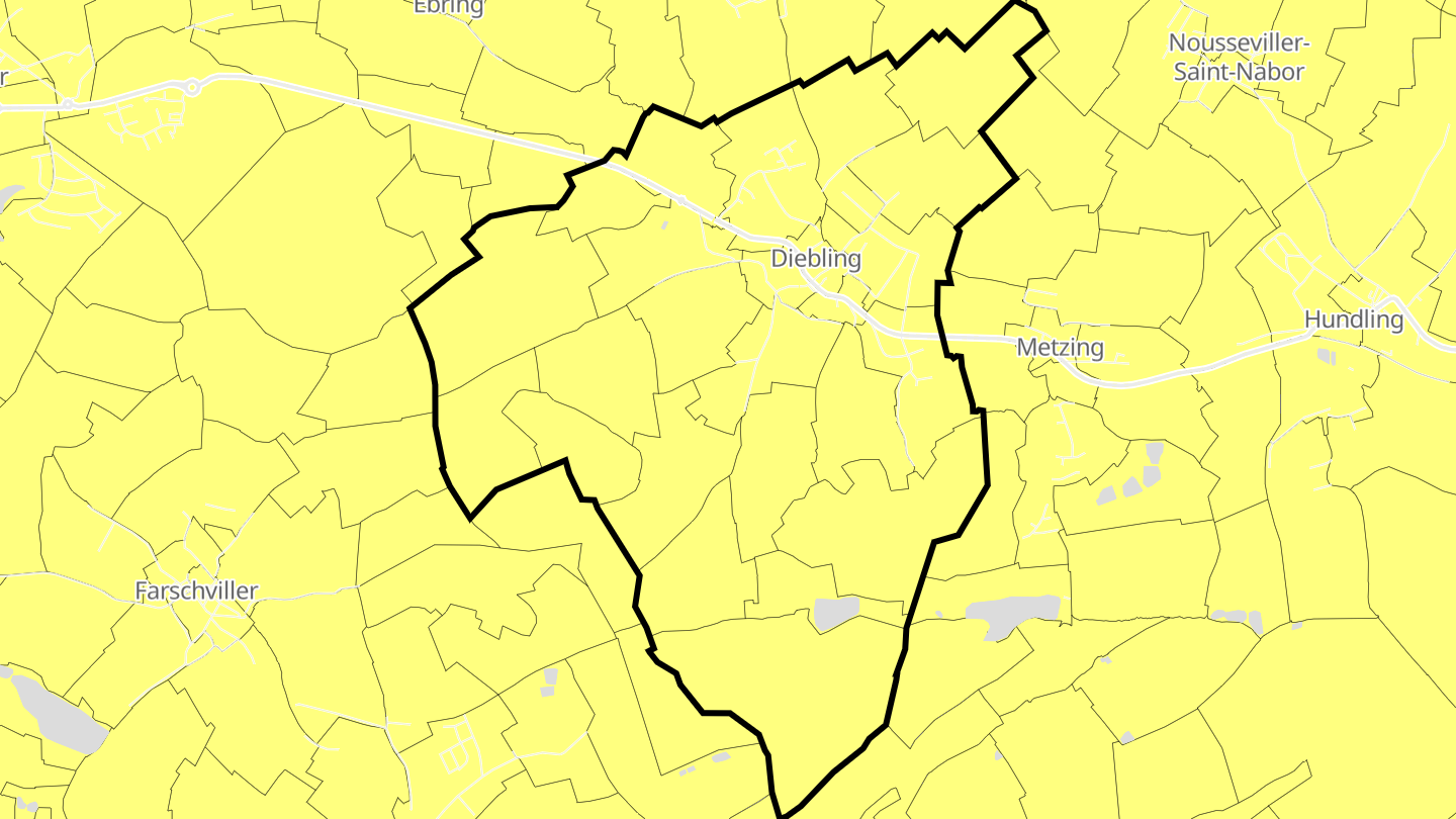 Carte des prix de l'immobilier Diebling
