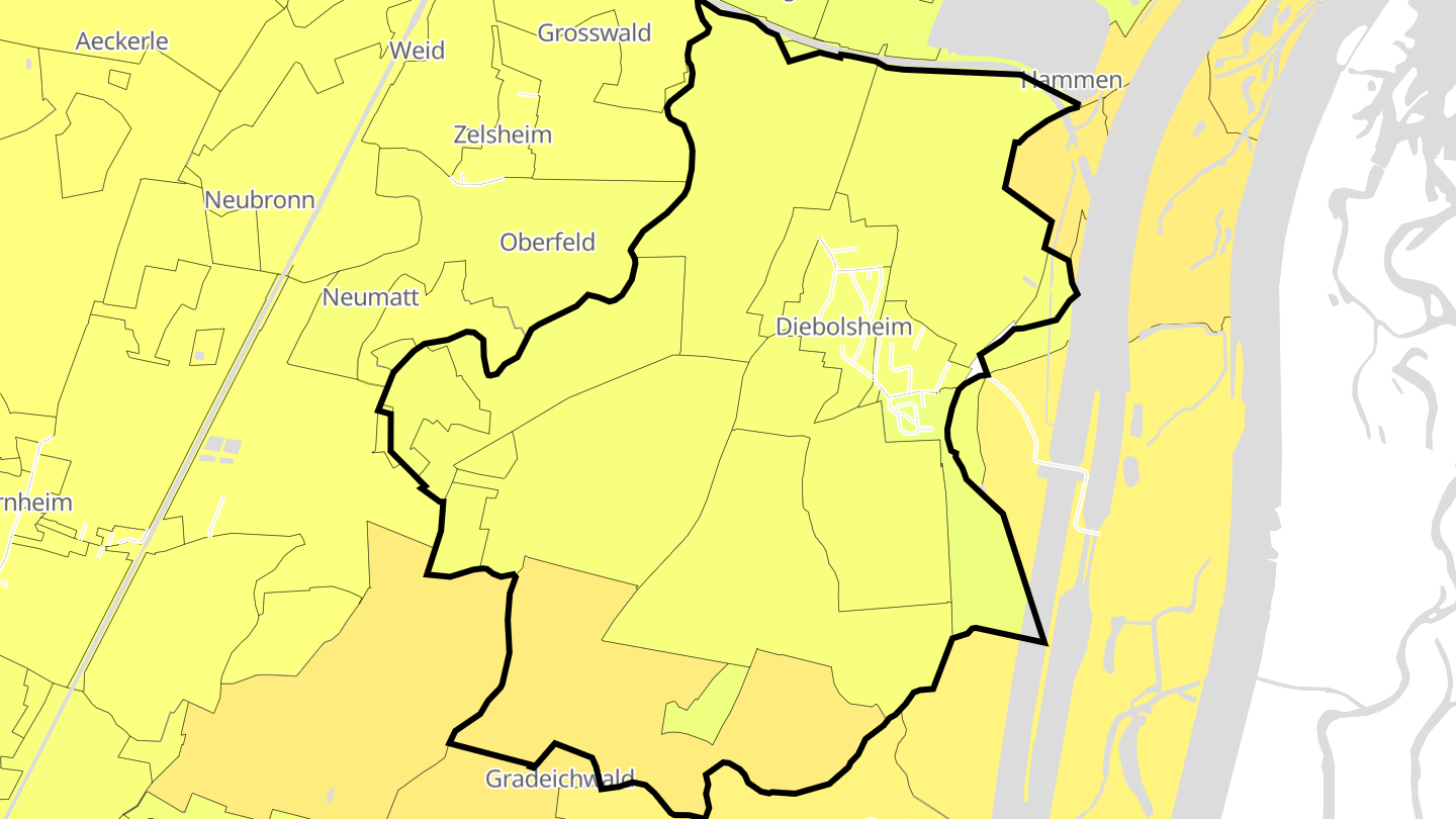 Carte des prix de l'immobilier Diebolsheim