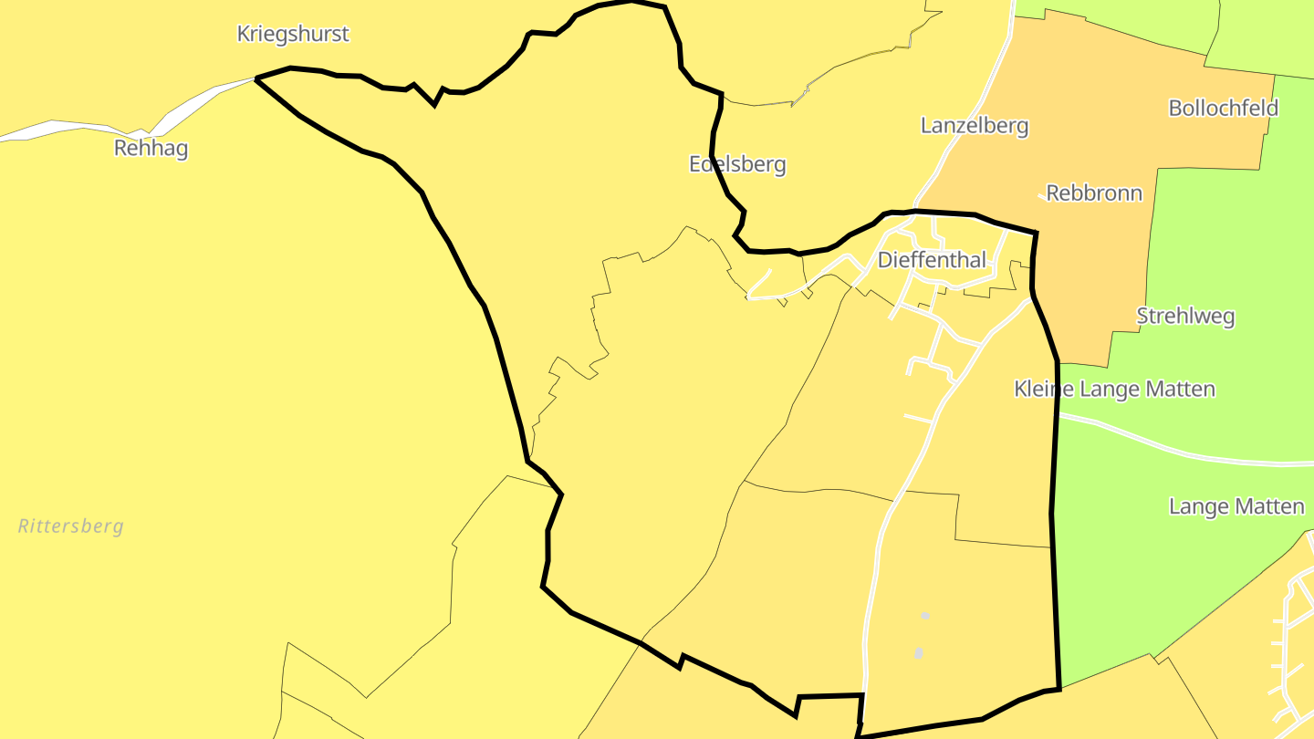 Carte des prix de l'immobilier Dieffenthal