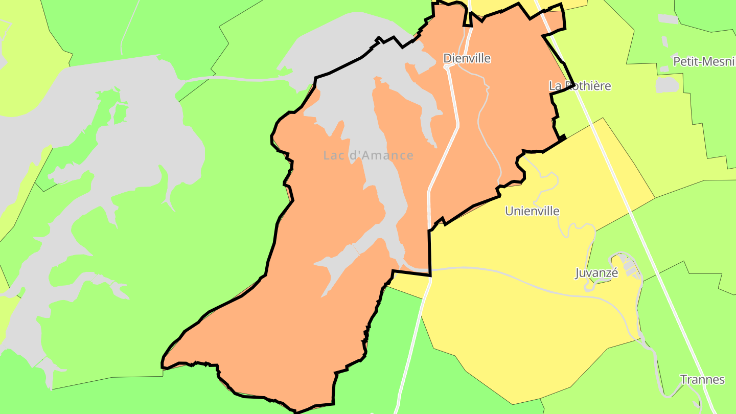 Carte des prix de l'immobilier Dienville