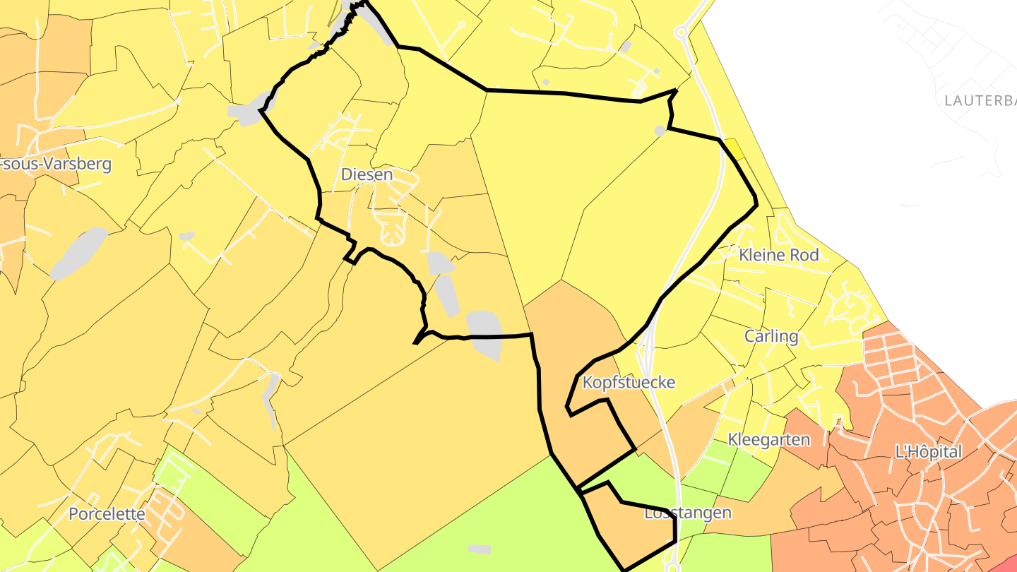 Carte des prix de l'immobilier Diesen