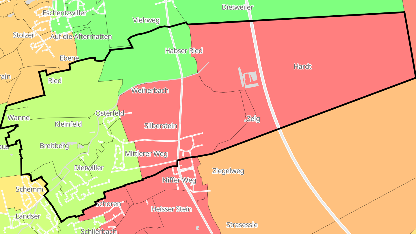 Carte des prix de l'immobilier Dietwiller