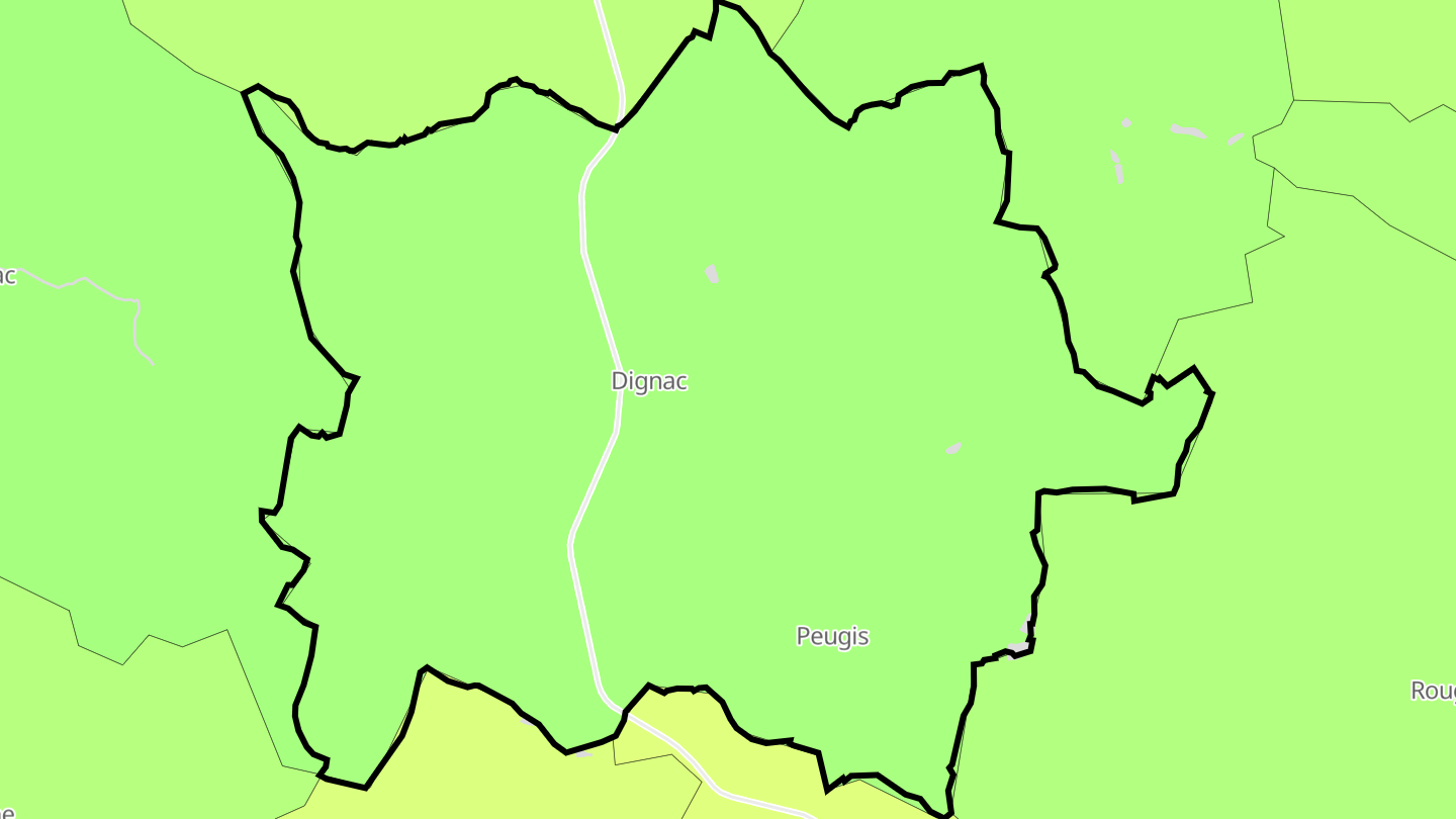 Carte des prix de l'immobilier Dignac