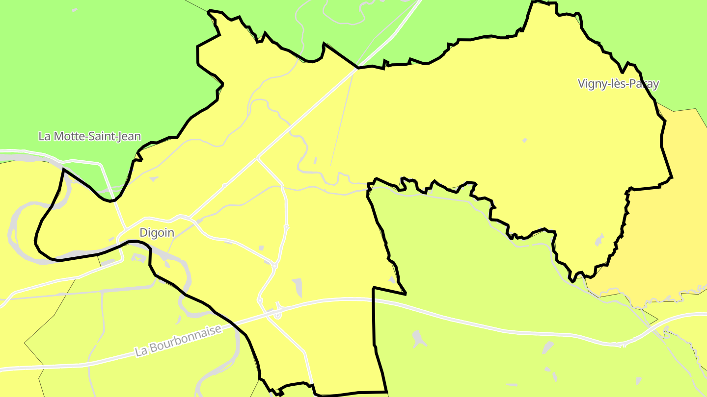 Carte des prix de l'immobilier Digoin