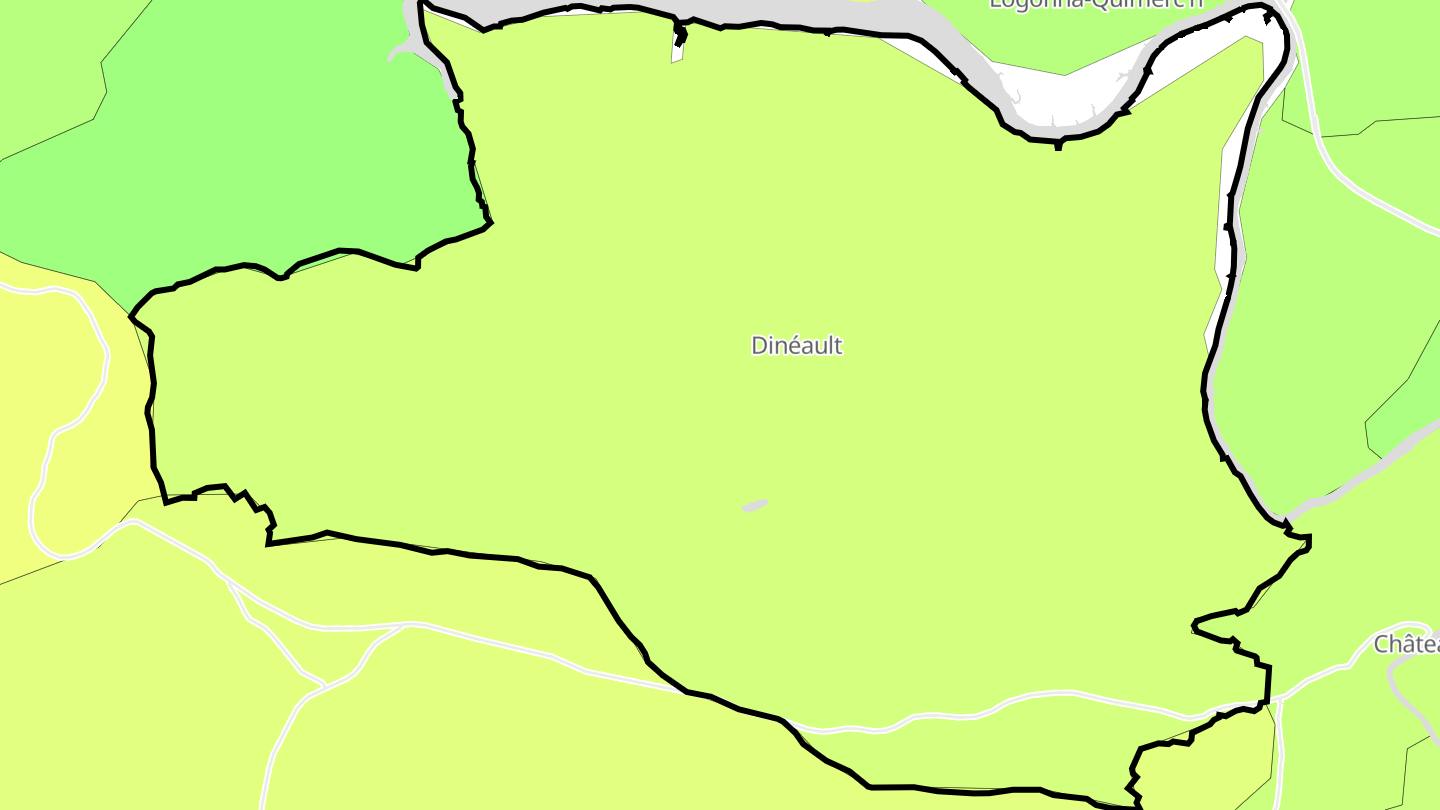 Carte des prix de l'immobilier Dinéault