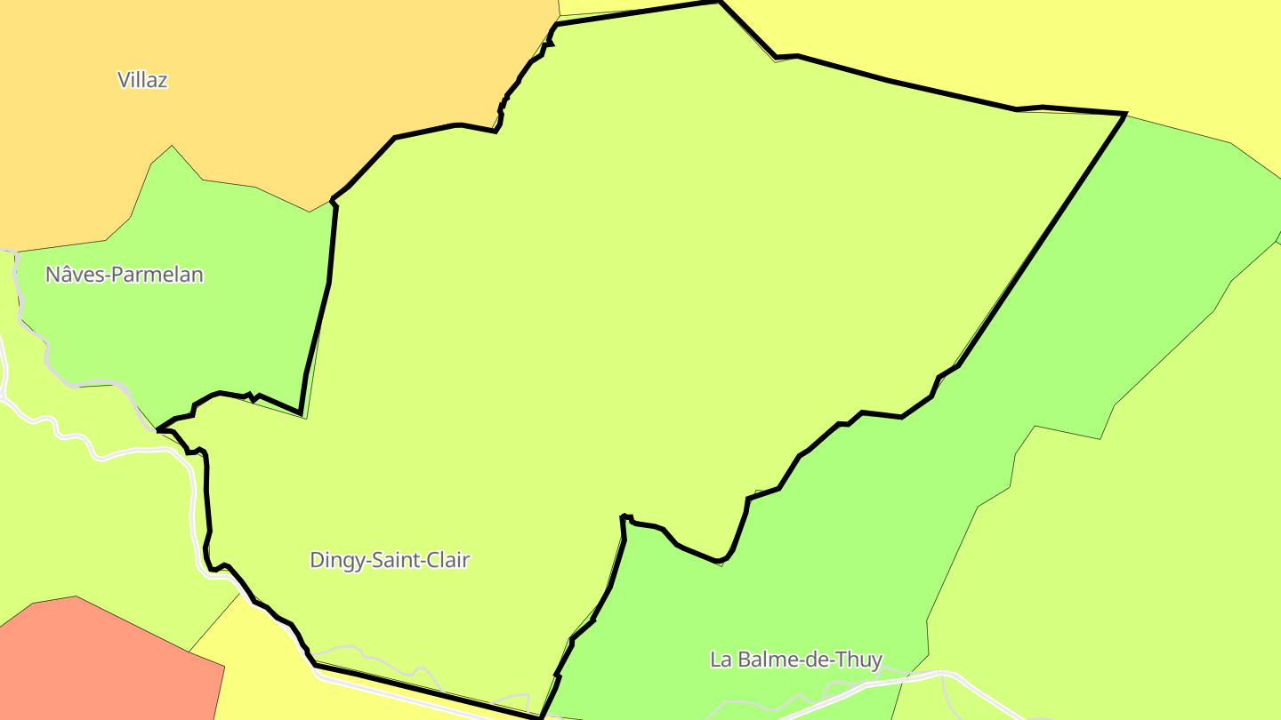 Carte des prix de l'immobilier Dingy-Saint-Clair