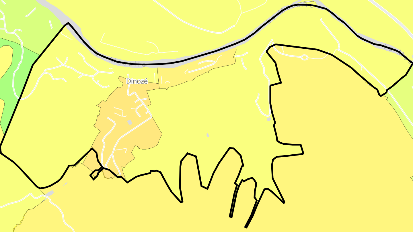Carte des prix de l'immobilier Dinozé