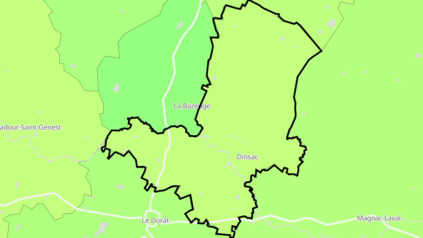 Carte des prix de l'immobilier Dinsac