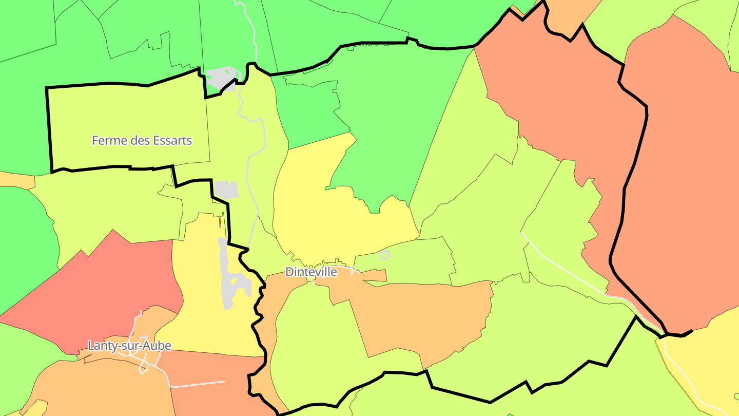 Carte des prix de l'immobilier Dinteville