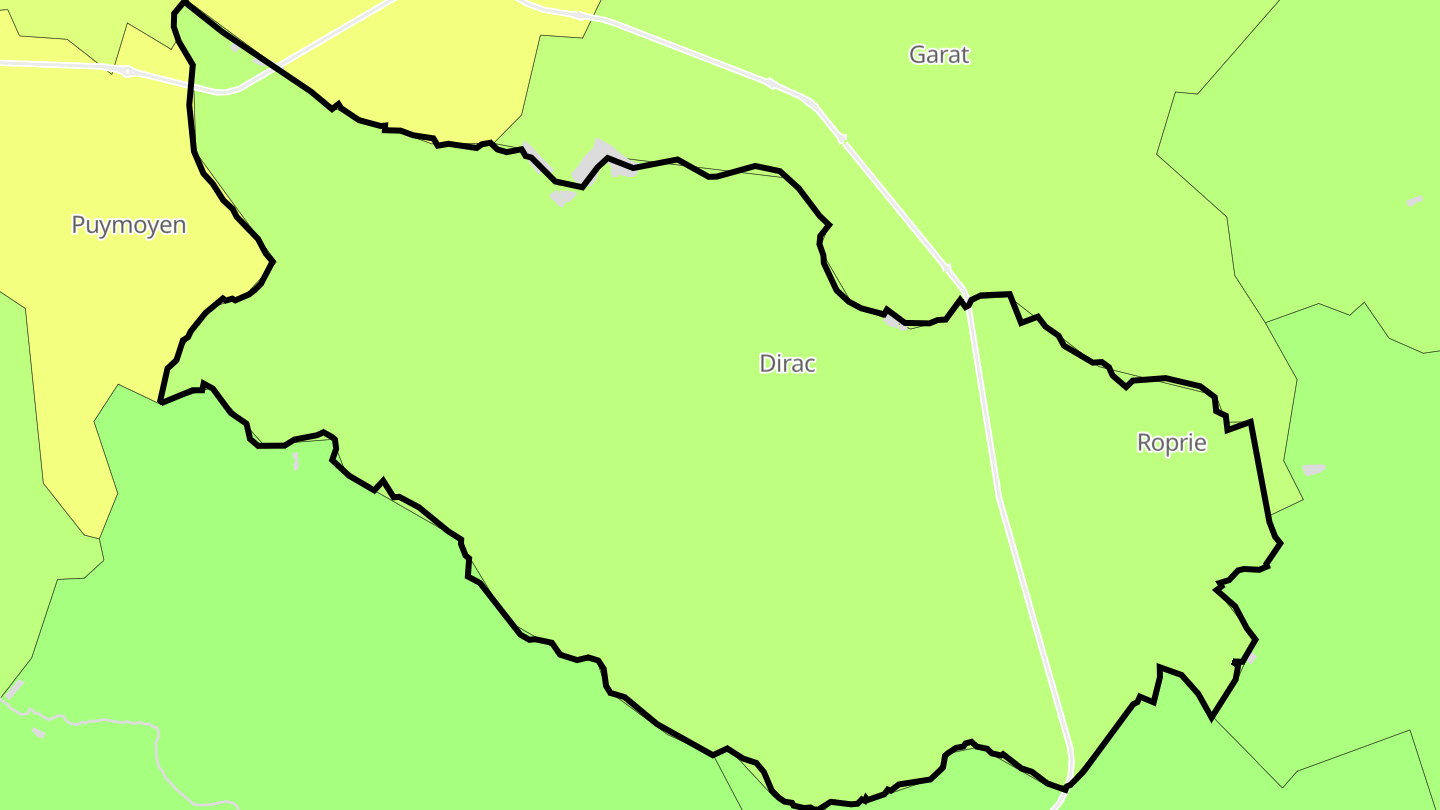 Carte des prix de l'immobilier Dirac