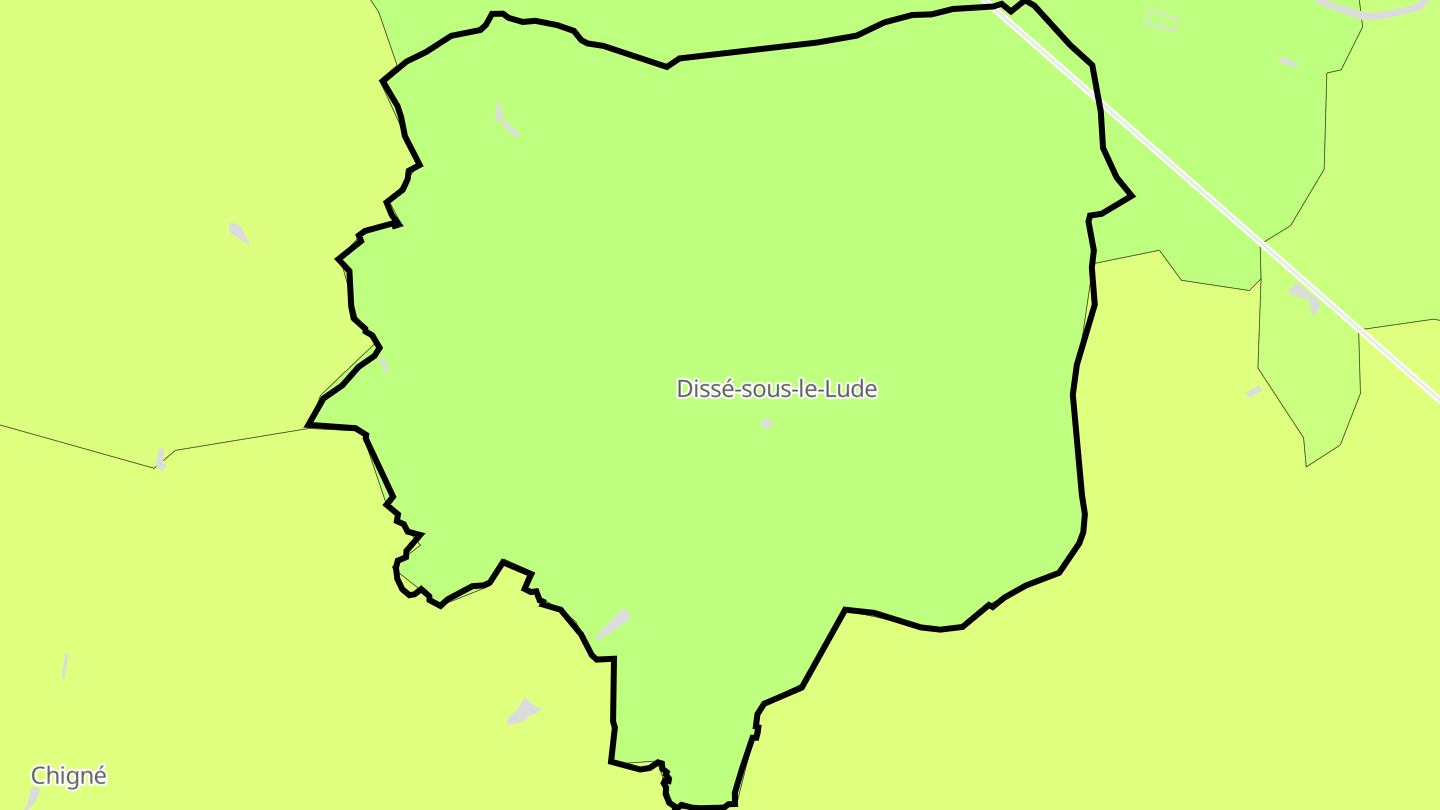 Carte des prix de l'immobilier Dissé-sous-le-Lude