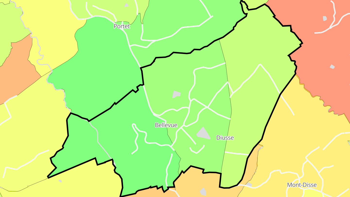 Carte des prix de l'immobilier Diusse