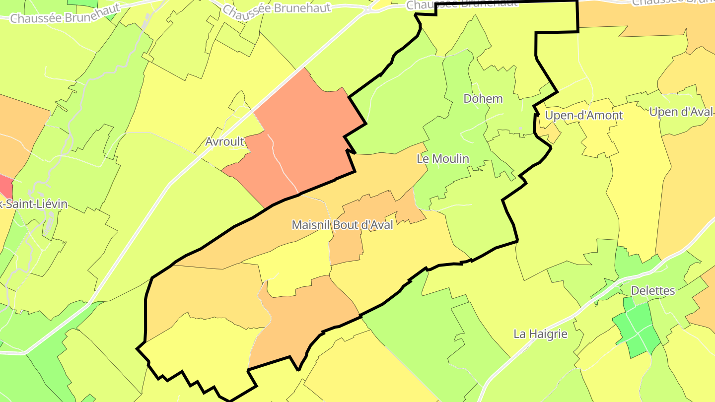 Carte des prix de l'immobilier Dohem