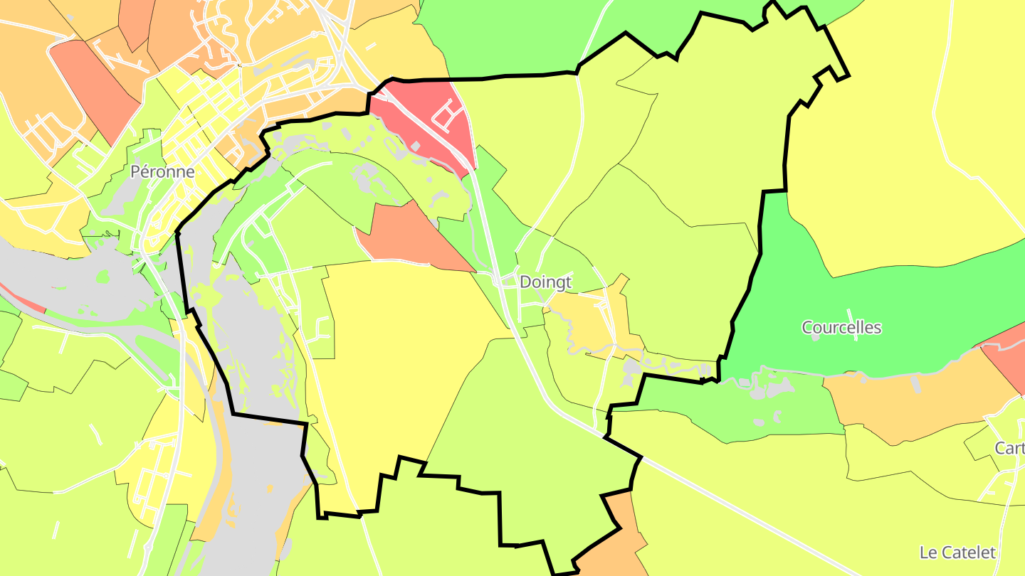 Carte des prix de l'immobilier Doingt