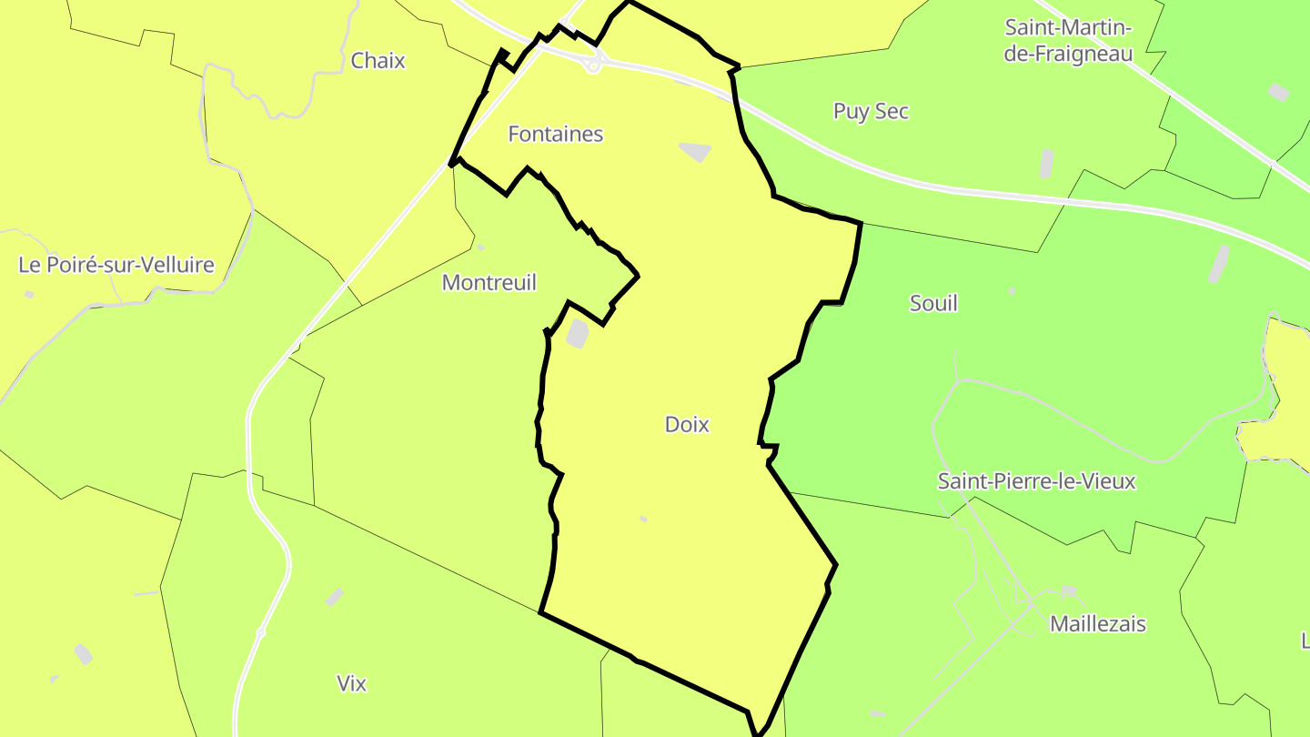Carte des prix de l'immobilier Doix-lès-Fontaines