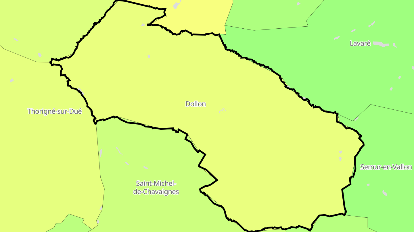 Carte des prix de l'immobilier Dollon