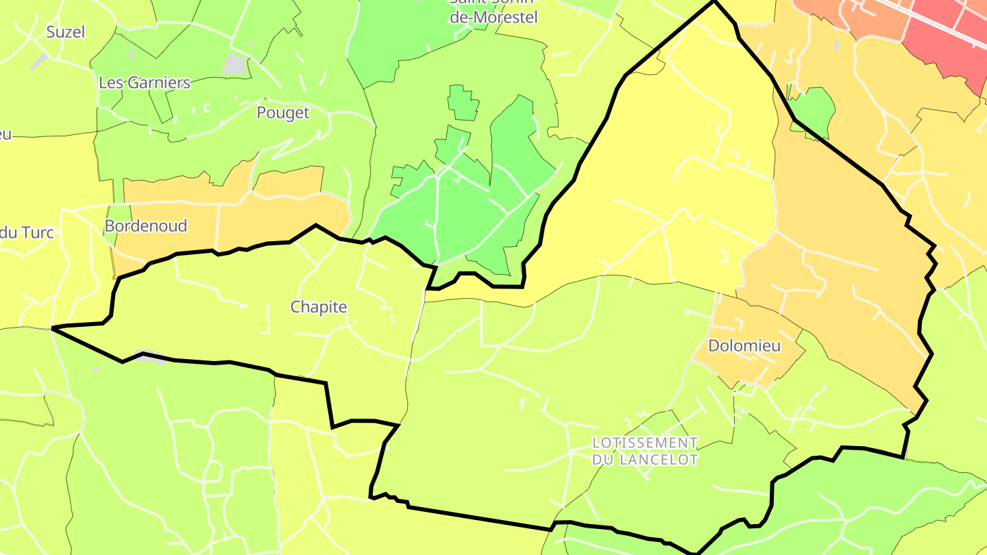 Carte des prix de l'immobilier Dolomieu