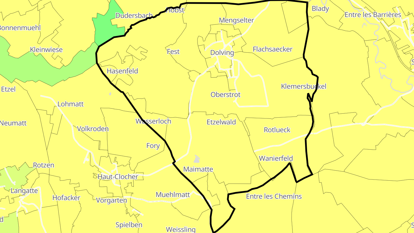 Carte des prix de l'immobilier Dolving