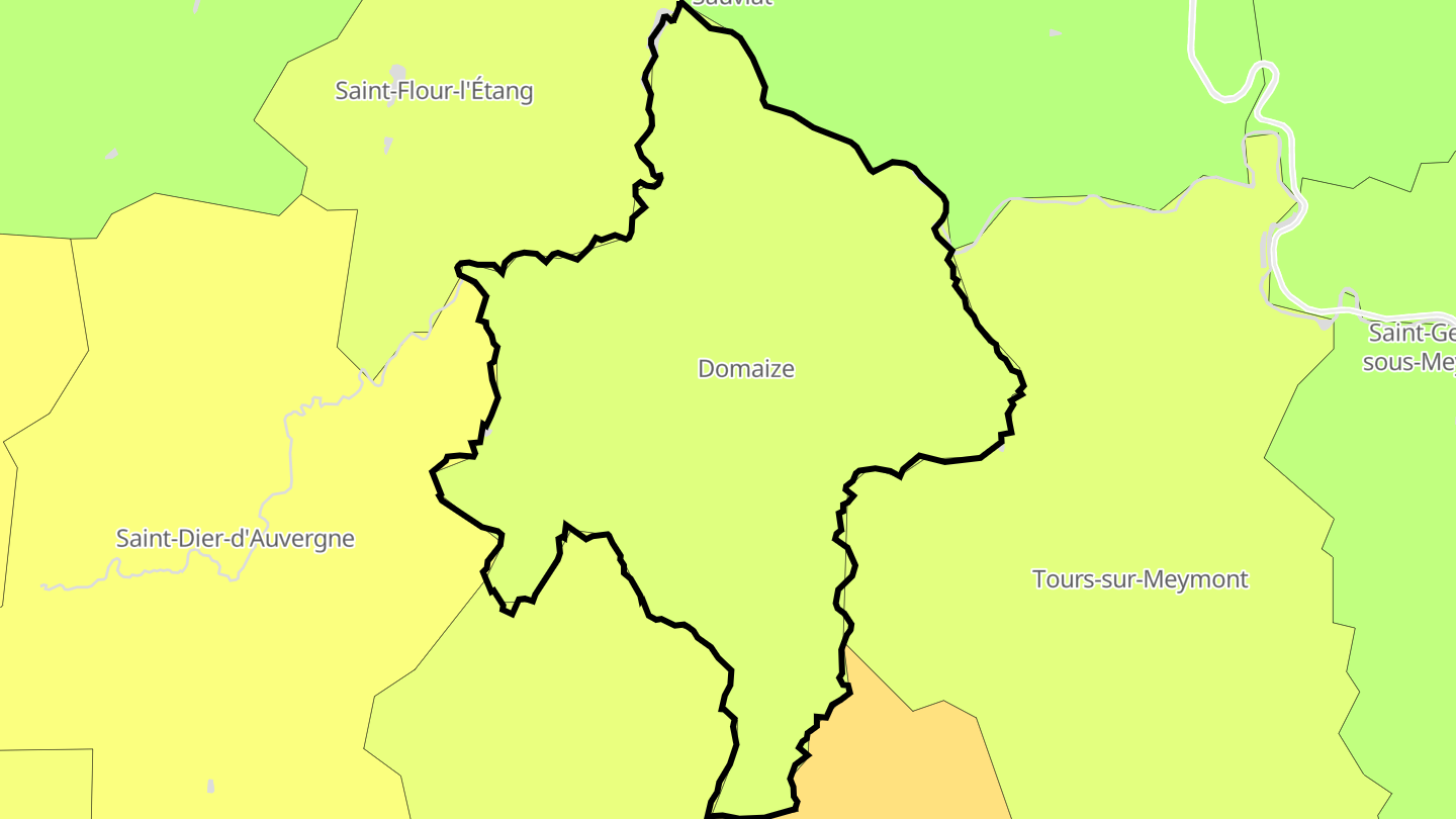 Carte des prix de l'immobilier Domaize