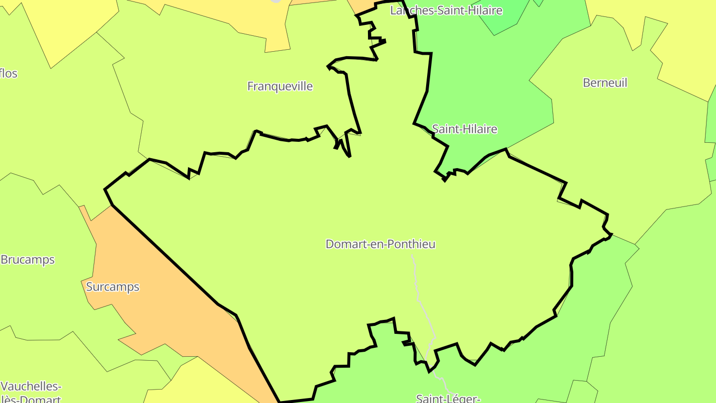 Carte des prix de l'immobilier Domart-en-Ponthieu