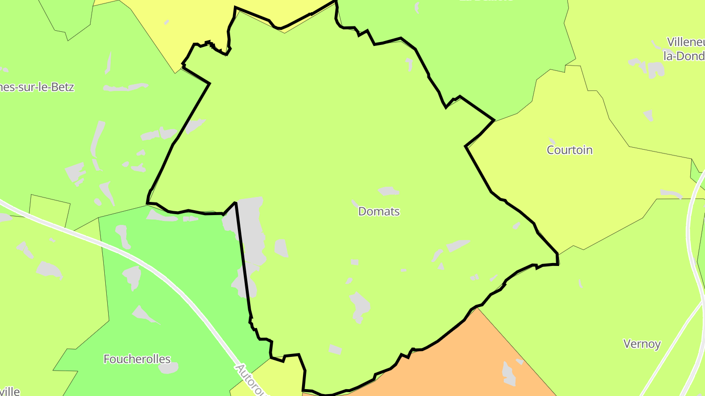 Carte des prix de l'immobilier Domats