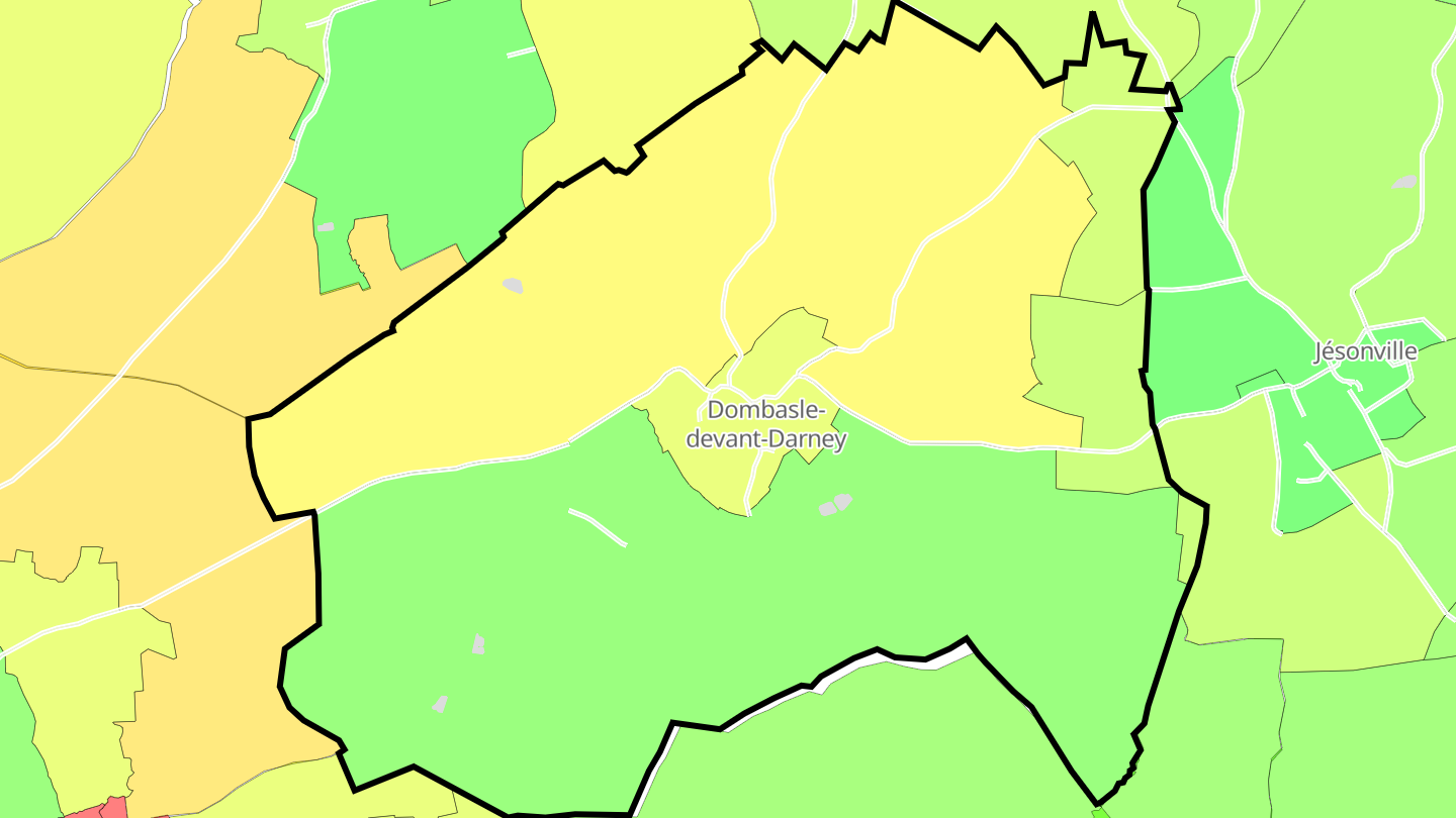 Carte des prix de l'immobilier Dombasle-devant-Darney