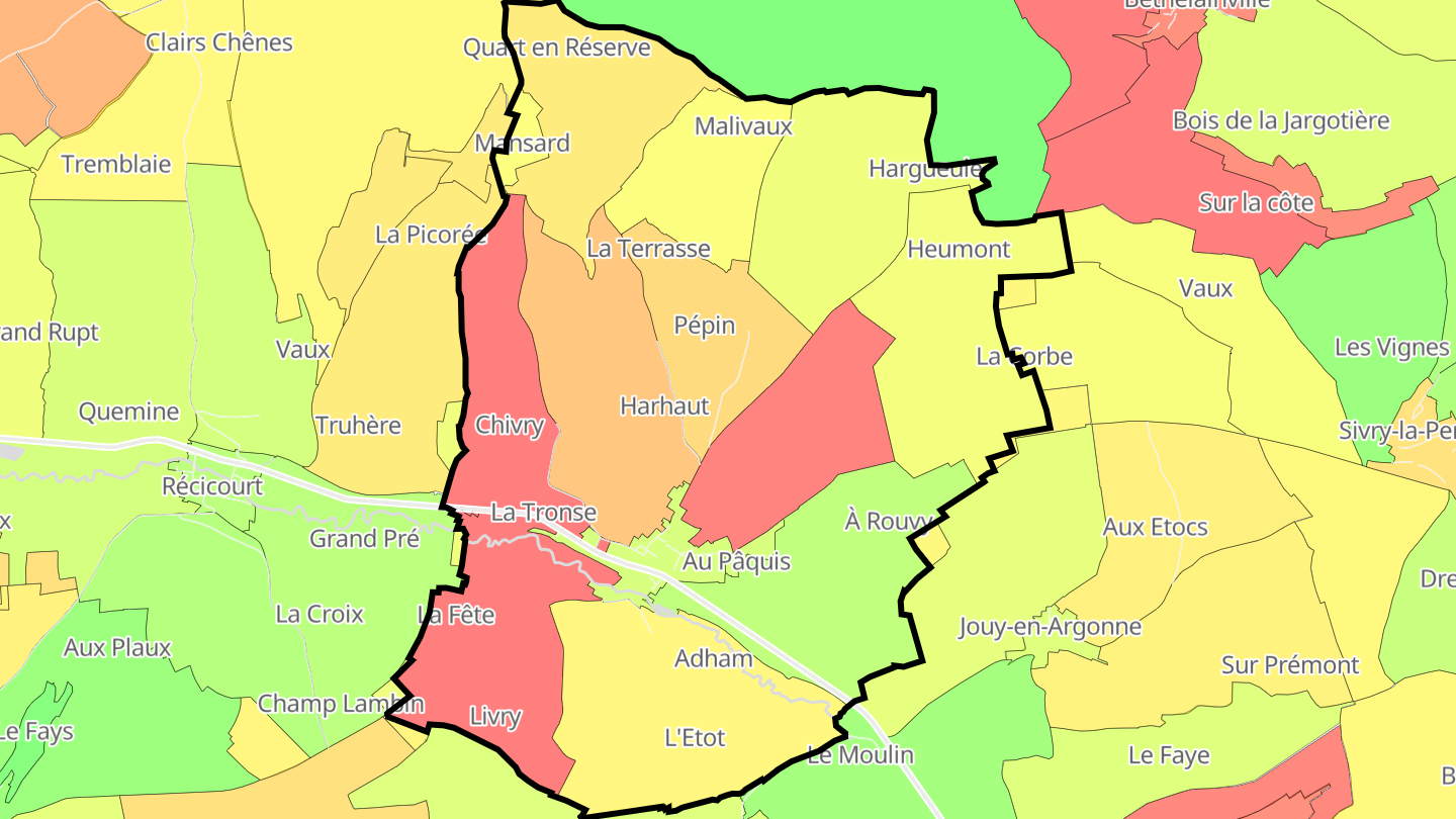 Carte des prix de l'immobilier Dombasle-en-Argonne