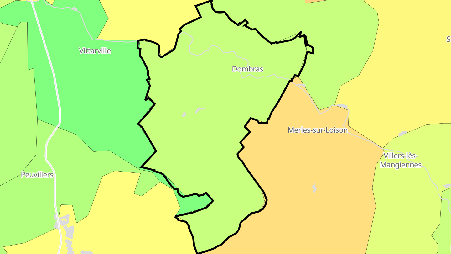 Carte des prix de l'immobilier Dombras