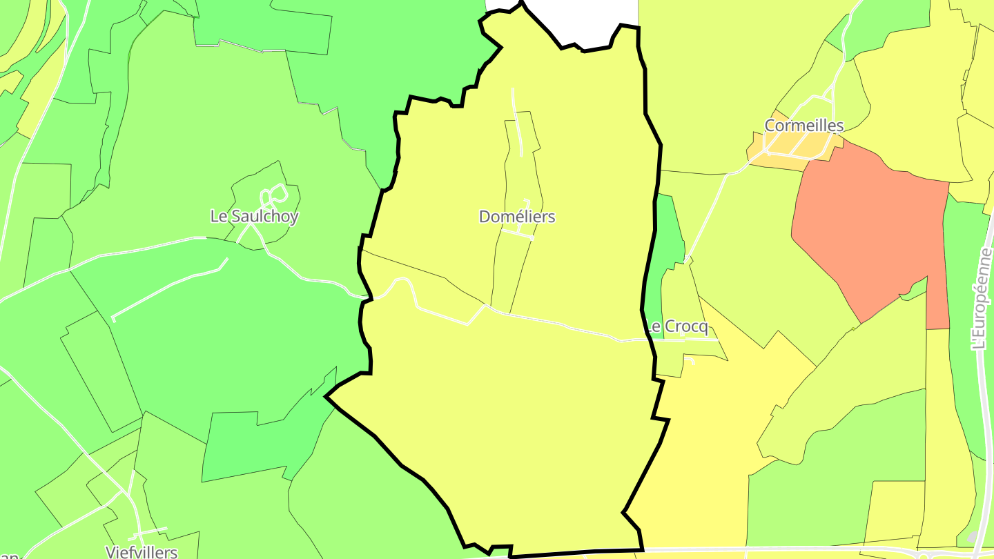 Carte des prix de l'immobilier Doméliers