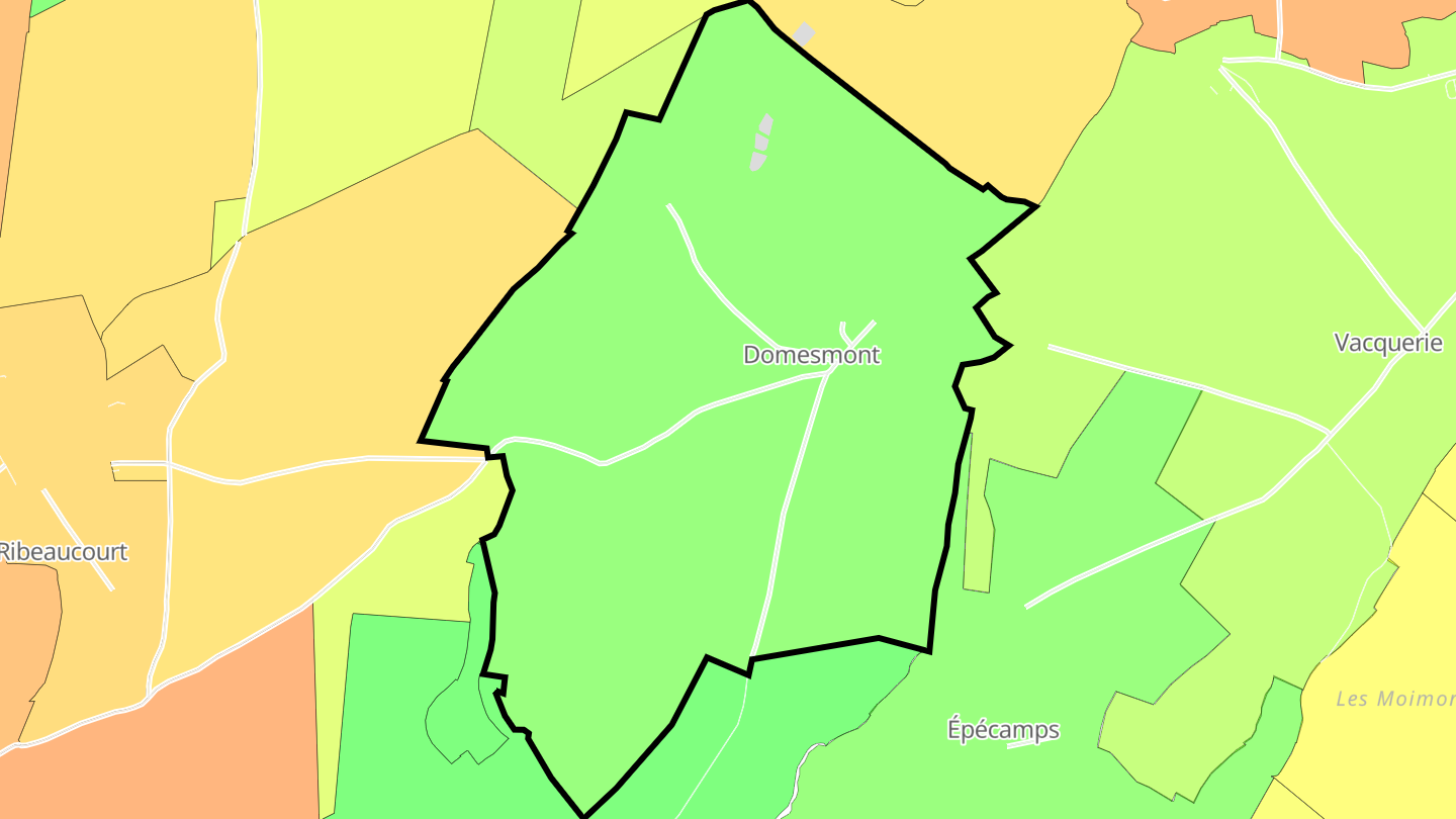 Carte des prix de l'immobilier Domesmont