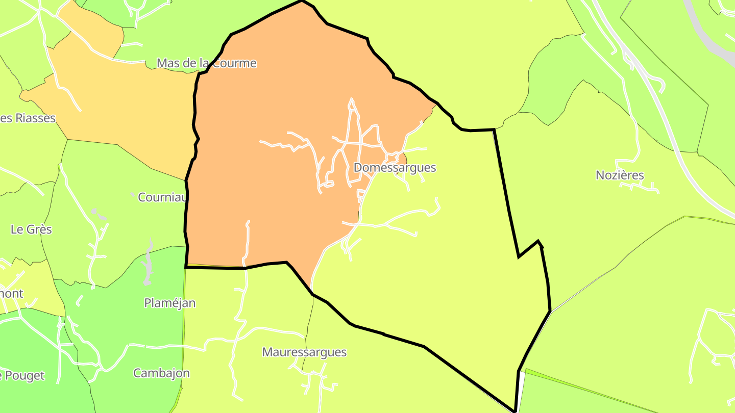 Carte des prix de l'immobilier Domessargues