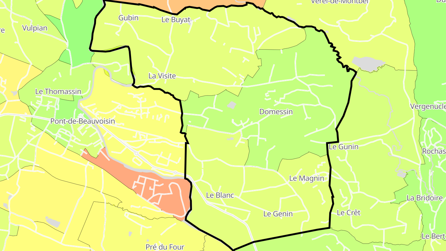 Carte des prix de l'immobilier Domessin