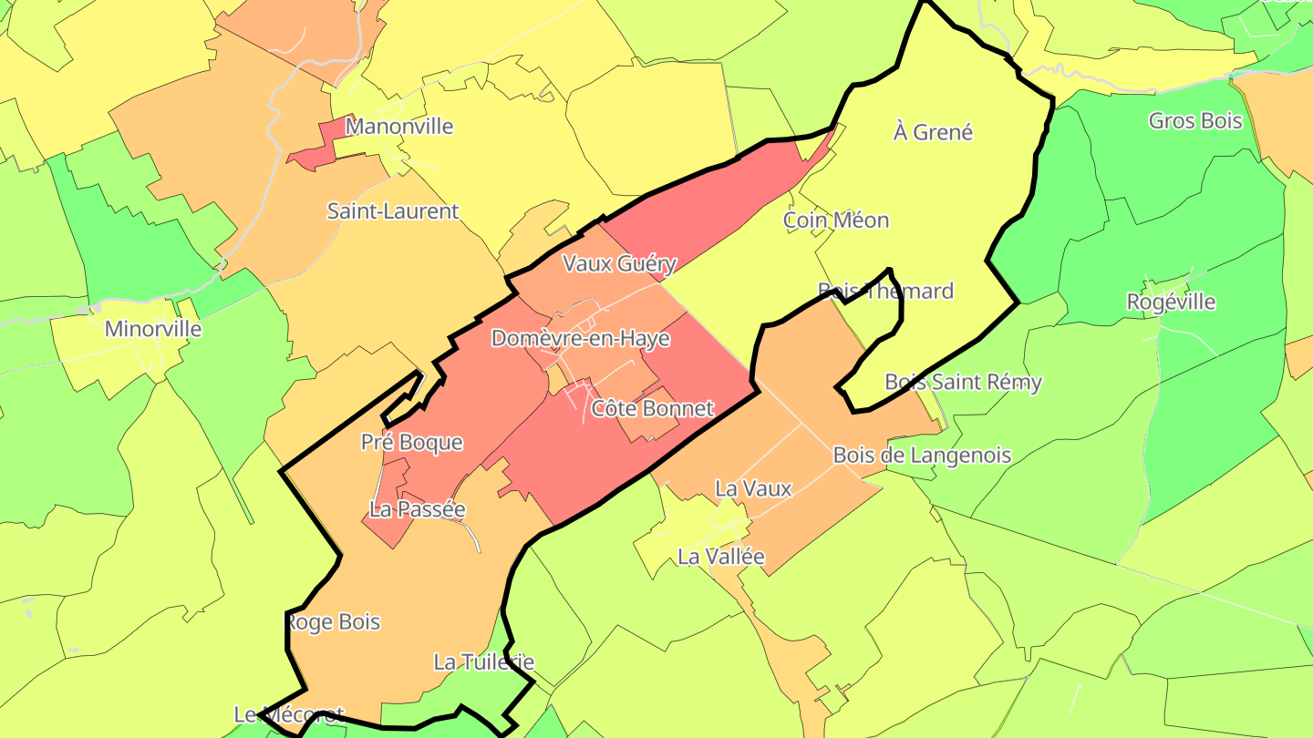 Carte des prix de l'immobilier Domèvre-en-Haye