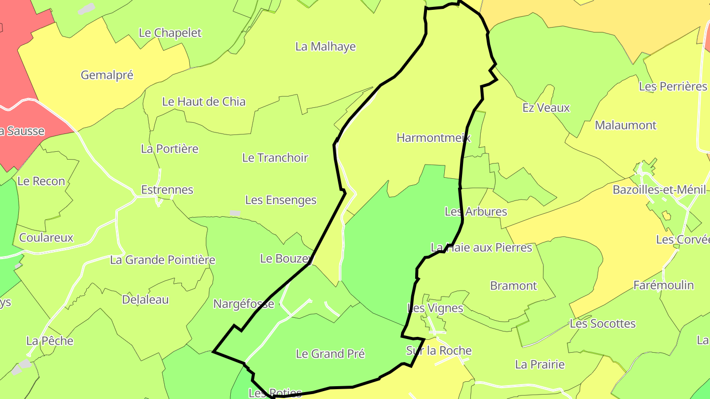 Carte des prix de l'immobilier Domèvre-sous-Montfort