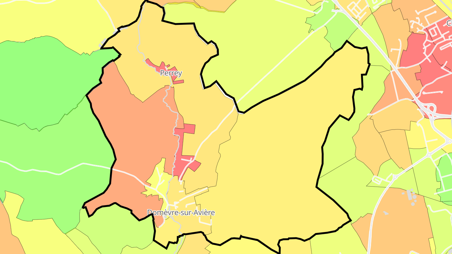 Carte des prix de l'immobilier Domèvre-sur-Avière