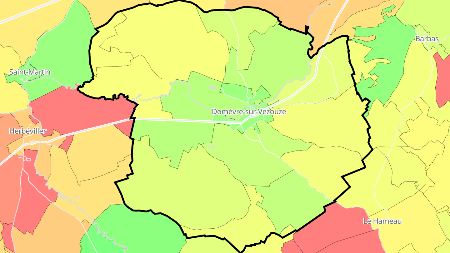 Carte des prix de l'immobilier Domèvre-sur-Vezouze