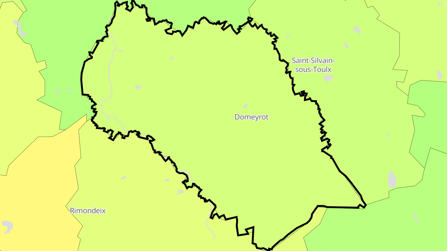 Carte des prix de l'immobilier Domeyrot