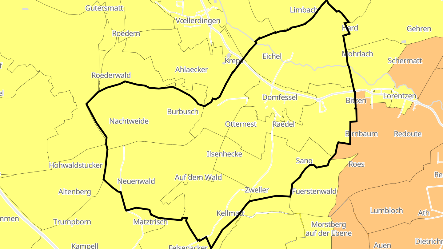 Carte des prix de l'immobilier Domfessel