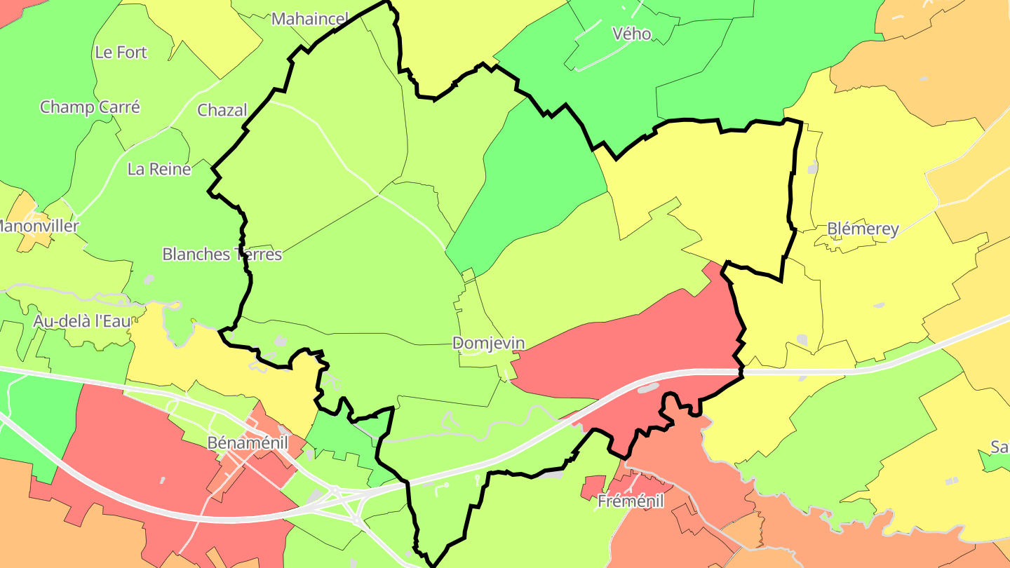 Carte des prix de l'immobilier Domjevin
